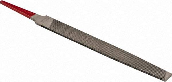 Simonds File - 4" Long, Second Cut, Mill American-Pattern File - Single Cut, Tang - Exact Tool & Supply