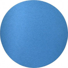 Norton - 12" Diam, 50 Grit Zirconia Alumina Adhesive PSA Disc - Coarse Grade, Blue, Y Weighted Backing, Flexible - Exact Tool & Supply