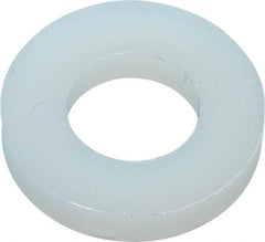 Made in USA - 1/4" Screw, Grade 6/6 Nylon Standard Flat Washer - 6.53mm ID x 1" OD, 2.36mm Thick - Exact Tool & Supply