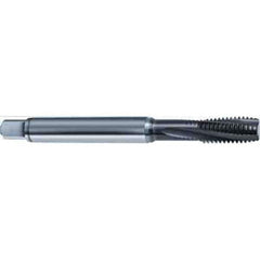 Guhring - M12x1.75 Metric 4 Flute 6HX Modified Bottoming Spiral Flute Tap - High Speed Steel, TiAlN Finish, 110mm OAL, Right Hand Flute, Right Hand Thread, D6/D7, Series 2920 - Exact Tool & Supply