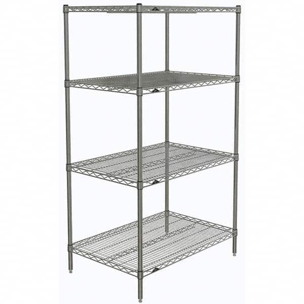 Metro - 2,000 Lb Capacity 4 Shelf Wire Shelving - Starter Unit - Exact Tool & Supply