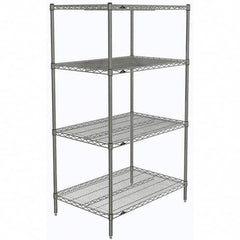 Metro - 2,000 Lb Capacity 4 Shelf Wire Shelving - Starter Unit - Exact Tool & Supply