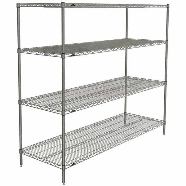 Metro - 2,000 Lb Capacity 4 Shelf Wire Shelving - Starter Unit - Exact Tool & Supply