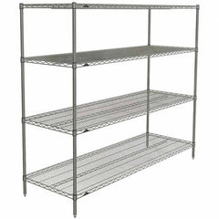 Metro - 2,000 Lb Capacity 4 Shelf Wire Shelving - Starter Unit - Exact Tool & Supply