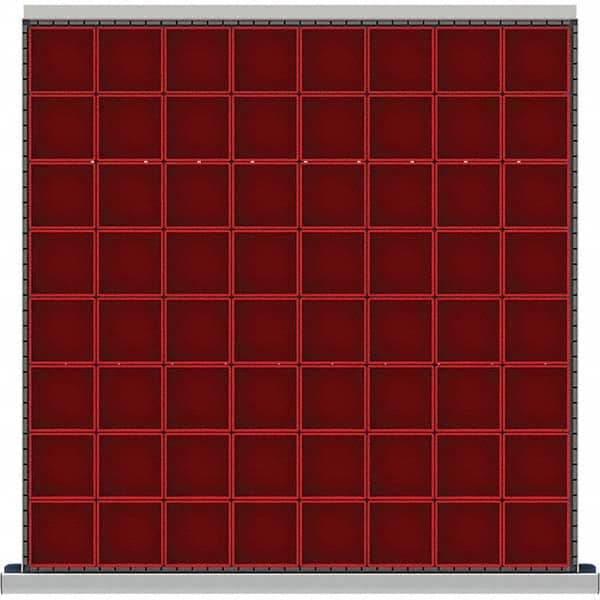 LISTA - 64-Compartment Drawer Divider Layout for 2.17" High Drawers - Exact Tool & Supply