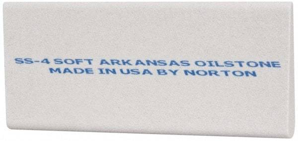 Norton - 4" Long x 1-3/4" Diam x 3/8" Thick, Novaculite Sharpening Stone - Round Edge Slip, Extra Fine Grade - Exact Tool & Supply