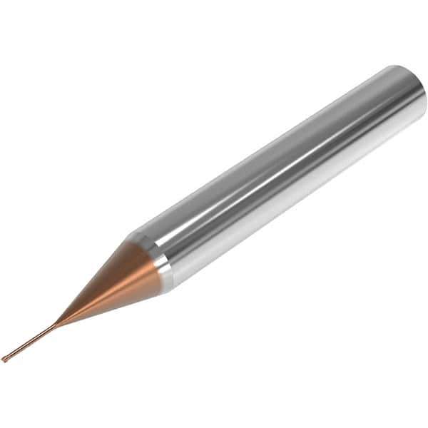 Seco - 2mm, 2 Flute, Single End, Solid Carbide, 0.1mm Corner Radius End Mill - 60mm OAL, 28° Helix, Right Hand Flute, 1.5mm LOC, Right Hand Cut, 20mm Extended Reach - Exact Tool & Supply