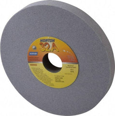 Norton - 7" Diam x 1-1/4" Hole x 3/4" Thick, I Hardness, 80 Grit Surface Grinding Wheel - Aluminum Oxide, Type 1, Medium Grade, 3,600 Max RPM, Vitrified Bond, No Recess - Exact Tool & Supply