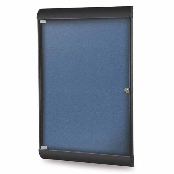 Ghent - Cork Bulletin Boards Style: Enclosed Bulletin Board Color: Navy - Exact Tool & Supply