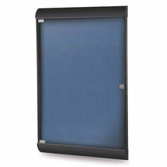 Ghent - Cork Bulletin Boards Style: Enclosed Bulletin Board Color: Navy - Exact Tool & Supply