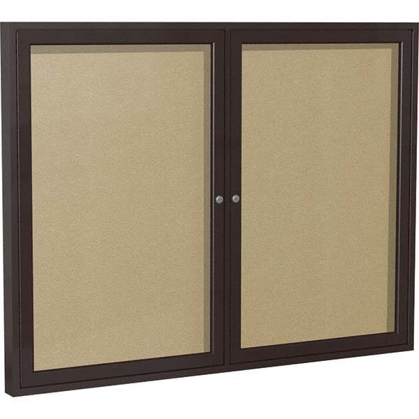 Ghent - Cork Bulletin Boards Style: Enclosed Outdoor Bulletin Board Color: Caramel - Exact Tool & Supply