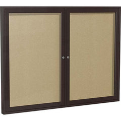 Ghent - Cork Bulletin Boards Style: Enclosed Outdoor Bulletin Board Color: Caramel - Exact Tool & Supply