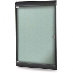Ghent - Cork Bulletin Boards Style: Enclosed Bulletin Board Color: Stone - Exact Tool & Supply