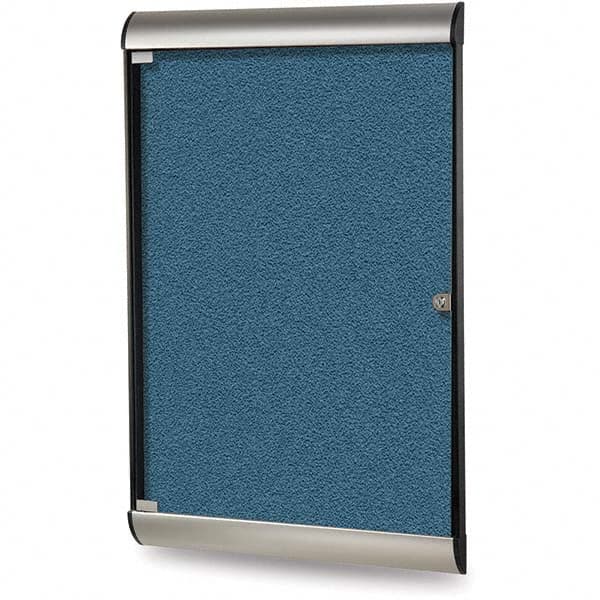 Ghent - Cork Bulletin Boards Style: Enclosed Bulletin Board Color: Ocean - Exact Tool & Supply
