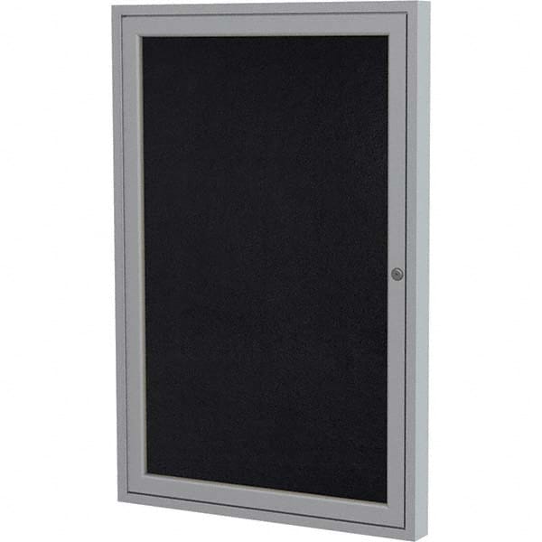 Ghent - Cork Bulletin Boards Style: Enclosed Recycled Rubber Bulletin Board Color: Black - Exact Tool & Supply