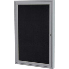 Ghent - Cork Bulletin Boards Style: Enclosed Recycled Rubber Bulletin Board Color: Black - Exact Tool & Supply