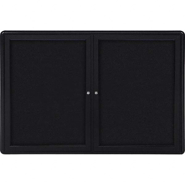 Ghent - Cork Bulletin Boards Style: Enclosed Fabric Bulletin Board Color: Black - Exact Tool & Supply