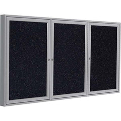 Ghent - Cork Bulletin Boards Style: Enclosed Recycled Rubber Bulletin Board Color: Confetti - Exact Tool & Supply