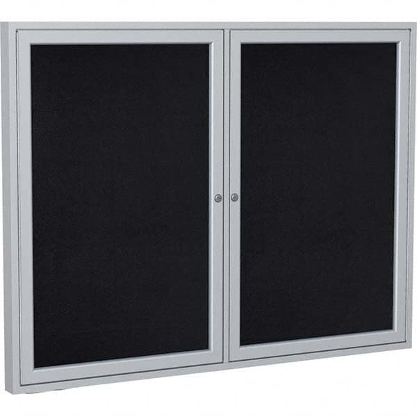 Ghent - Cork Bulletin Boards Style: Enclosed Recycled Rubber Bulletin Board Color: Black - Exact Tool & Supply