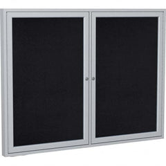 Ghent - Cork Bulletin Boards Style: Enclosed Recycled Rubber Bulletin Board Color: Black - Exact Tool & Supply