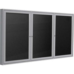 Ghent - Cork Bulletin Boards Style: Enclosed Letterboard Color: Black - Exact Tool & Supply