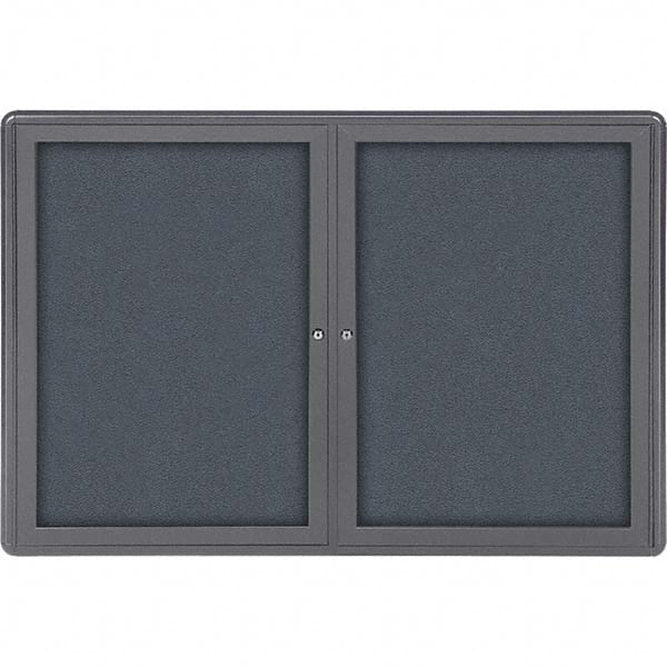 Ghent - Cork Bulletin Boards Style: Enclosed Fabric Bulletin Board Color: Gray - Exact Tool & Supply