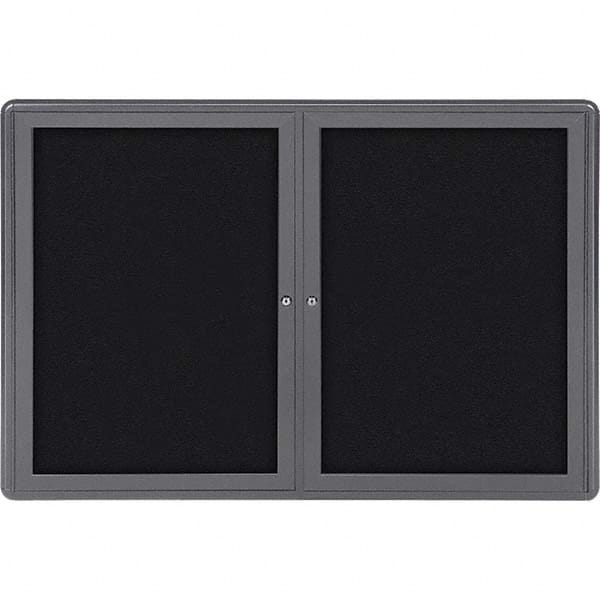 Ghent - Cork Bulletin Boards Style: Enclosed Fabric Bulletin Board Color: Black - Exact Tool & Supply