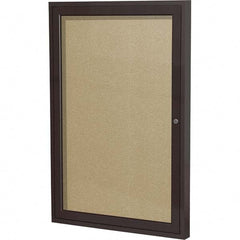 Ghent - Cork Bulletin Boards Style: Enclosed Outdoor Bulletin Board Color: Caramel - Exact Tool & Supply