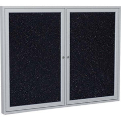 Ghent - Cork Bulletin Boards Style: Enclosed Recycled Rubber Bulletin Board Color: Confetti - Exact Tool & Supply