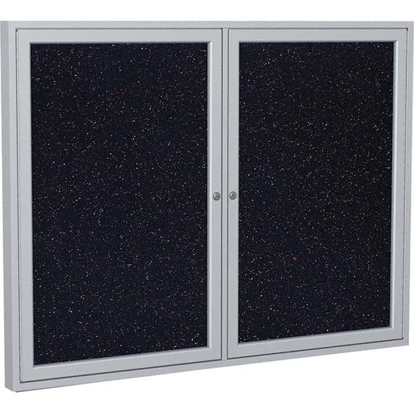 Ghent - Cork Bulletin Boards Style: Enclosed Recycled Rubber Bulletin Board Color: Confetti - Exact Tool & Supply
