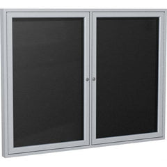 Ghent - Cork Bulletin Boards Style: Enclosed Letterboard Color: Black - Exact Tool & Supply