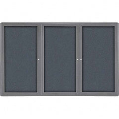 Ghent - Cork Bulletin Boards Style: Enclosed Fabric Bulletin Board Color: Gray - Exact Tool & Supply