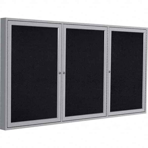 Ghent - Cork Bulletin Boards Style: Enclosed Recycled Rubber Bulletin Board Color: Black - Exact Tool & Supply