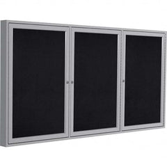 Ghent - Cork Bulletin Boards Style: Enclosed Recycled Rubber Bulletin Board Color: Black - Exact Tool & Supply
