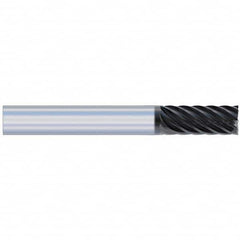 Accupro - 5/8" Diam 8 Flute Solid Carbide 0.09" Corner Radius End Mill - Exact Tool & Supply