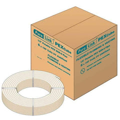 Mueller Industries - 0.475" ID x 5/8" OD, 100' Long, PEX-A Tube - Natural with Blue Print, 100 Max psi - Exact Tool & Supply