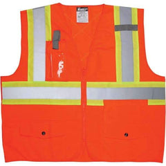 MCR Safety - High Visibility Vests Vest Style: Surveyor's Vest Type: Hi Visibility - Exact Tool & Supply