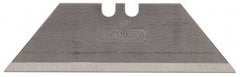 Stanley - 100 Piece Carbon Steel Utility Knife Blade - 2-7/16" OAL, 0.035" Blade Thickness - Exact Tool & Supply