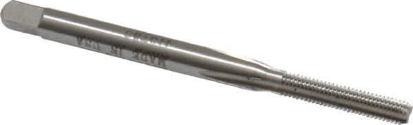Heli-Coil - M2.2x0.45 Metric Coarse, D2, 3 Flute, Bottoming Chamfer, Bright Finish, High Speed Steel Hand STI Tap - 47.62mm OAL, 14.29mm Thread Length, 4.76mm Square Length, 2.79mm Square Size, 5H Class of Fit - Exact Tool & Supply