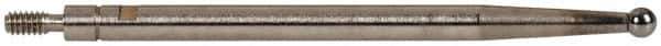 INTERAPID - 0.08" Ball Diam, Carbide, Ball Test Indicator Contact Point - 1-3/8" Contact Point Length, Use with Brown & Sharpe Interapid 312 Dial Test Indicators (Except 74.111965 & 74.111958) - Exact Tool & Supply