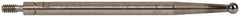 INTERAPID - 0.08" Ball Diam, Carbide, Ball Test Indicator Contact Point - 1-3/8" Contact Point Length, Use with Brown & Sharpe Interapid 312 Dial Test Indicators (Except 74.111965 & 74.111958) - Exact Tool & Supply