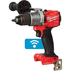 Milwaukee Tool - 18 Volt 1/2" Keyless Chuck Cordless Hammer Drill - 0 to 32,000 BPM, 0 to 2,000 RPM, Reversible - Exact Tool & Supply