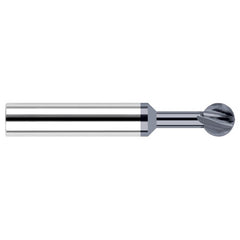Undercutting End Mills - 0.1250″ (1/8″) Cutter Diameter × 0.2810″ (9/32″) Neck Length × 300° Carbide Undercutting End Mill, 4 Flutes, AlTiN Coated - Exact Tool & Supply
