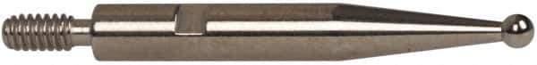 INTERAPID - 0.06" Ball Diam, Steel, Ball Test Indicator Contact Point - 0.65" Contact Point Length, Use with Brown & Sharpe Interapid 312 Dial Test Indicators (Except 74.111965 & 74.111958) - Exact Tool & Supply