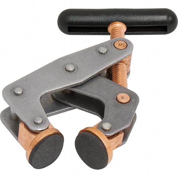 Kant Twist - 1,500 Lb, 3" Max Opening, 1-1/4" Open Throat Depth, 1-3/4" Closed Throat Depth, Cantilever Clamp - Polyethylene Jaw, T-Handle, 1-7/8" Max Width - Exact Tool & Supply