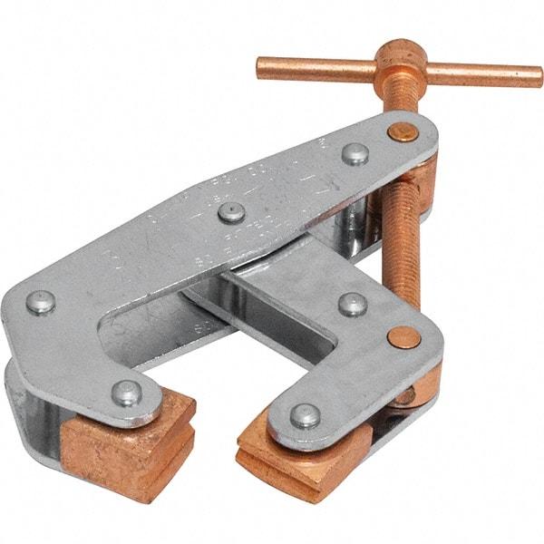 Kant Twist - 700 Lb, 2-1/2" Max Opening, 1-1/2" Open Throat Depth, 1-1/2" Closed Throat Depth, Cantilever Clamp - Polyethylene Jaw, T-Handle, 1-3/8" Max Width - Exact Tool & Supply
