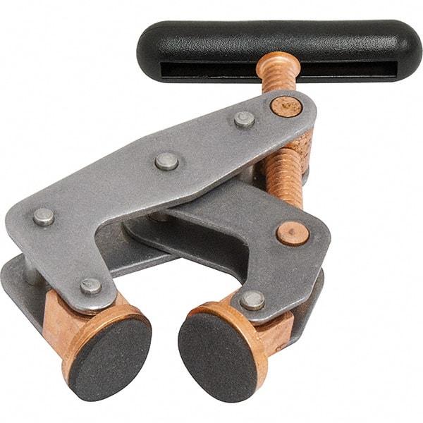 Kant Twist - 350 Lb, 1" Max Opening, 1/2" Open Throat Depth, 1/2" Closed Throat Depth, Cantilever Clamp - Polyethylene Jaw, T-Handle, 1/2" Max Width - Exact Tool & Supply