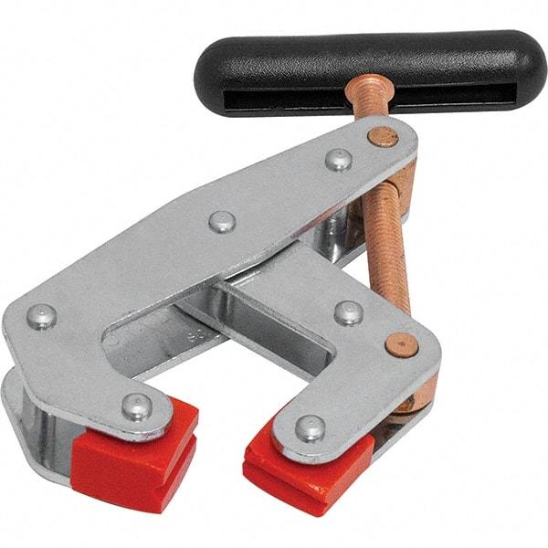 Kant Twist - 1,125 Lb, 3" Max Opening, 1-1/4" Open Throat Depth, 1-3/4" Closed Throat Depth, Cantilever Clamp - Polyurethane Jaw, T-Handle, 1-1/8" Max Width - Exact Tool & Supply
