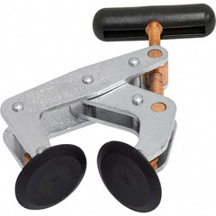 Kant Twist - 800 Lb, 2" Max Opening, 1-1/8" Open Throat Depth, 1-1/4" Closed Throat Depth, Cantilever Clamp - Polyethylene Jaw, T-Handle, 1-3/8" Max Width - Exact Tool & Supply