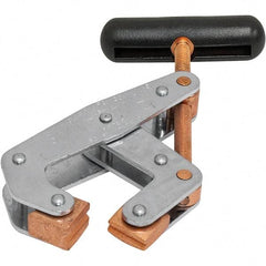 Kant Twist - 700 Lb, 2-1/2" Max Opening, 1-1/2" Open Throat Depth, 1-13/16" Closed Throat Depth, Cantilever Clamp - Polyethylene Jaw, T-Handle, 1-3/8" Max Width - Exact Tool & Supply